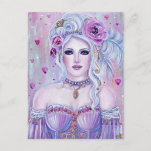 Rococo valentine fantasy art by Renee Lavoie Postcard