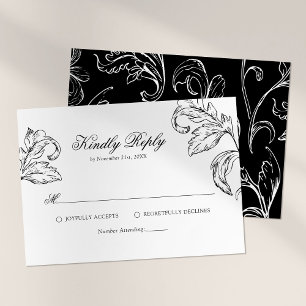 Rococo Vintage Wedding RSVP Card