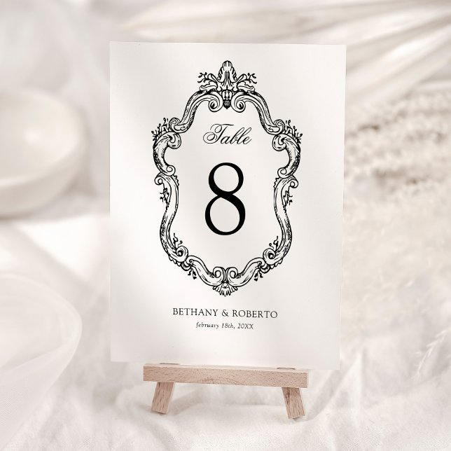 Rococo Vintage Wedding Table Number (Creator Uploaded)