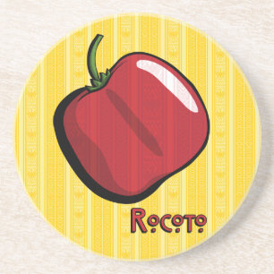 Rocoto Chilli Pepper Sandstone Coaster