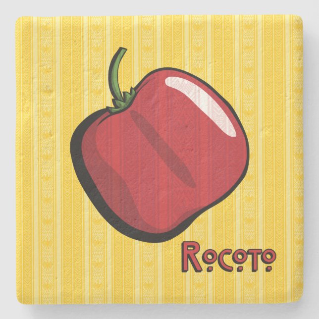 Rocoto Chilli Pepper Stone Coaster (Front)