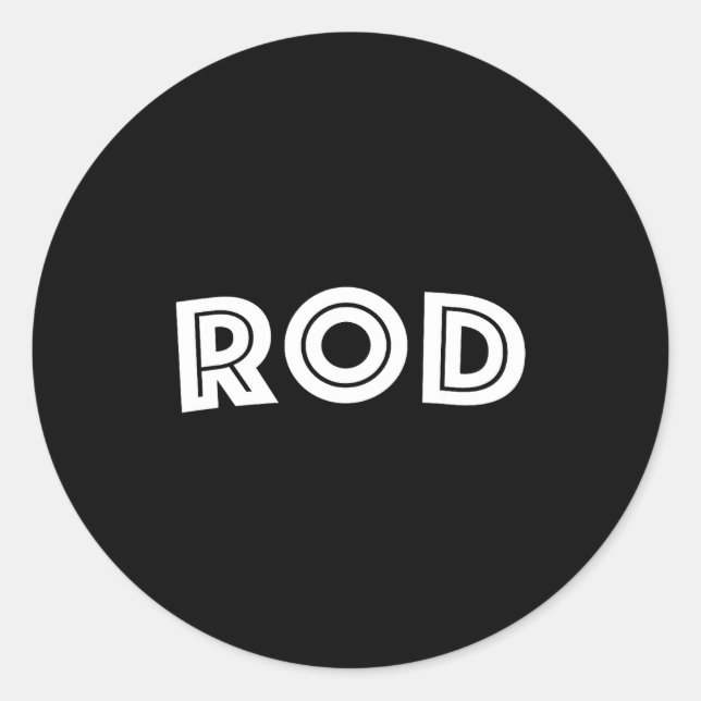 Rod  classic round sticker (Front)