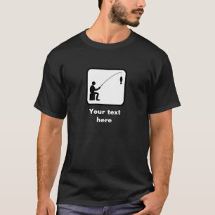 Rod Fishing Angler Graphic - Add Your Text T-Shirt