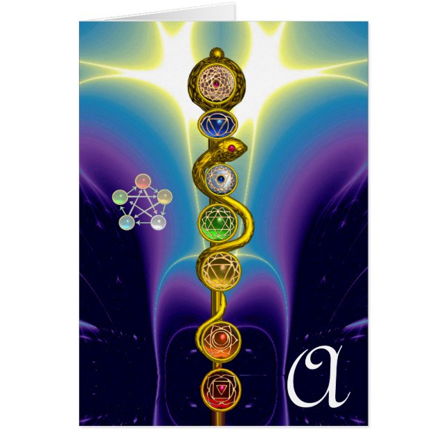 ROD OF ASCLEPIUS 7 CHAKRAS,YOGA ,SPIRITUAL ENERGY (Front)