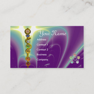 ROD OF ASCLEPIUS,7 CHAKRAS,YOGA ,SPIRITUAL ENERGY BUSINESS CARD