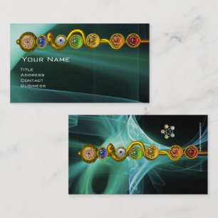 ROD OF ASCLEPIUS,7 CHAKRAS,YOGA ,SPIRITUAL ENERGY BUSINESS CARD