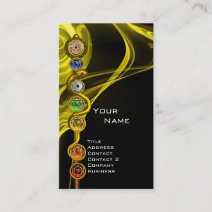 ROD OF ASCLEPIUS,7 CHAKRAS ,YOGA,SPIRITUAL ENERGY BUSINESS CARD
