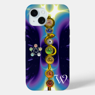 ROD OF ASCLEPIUS 7 CHAKRAS,YOGA ,SPIRITUAL ENERGY iPhone 15 CASE