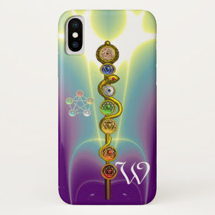 ROD OF ASCLEPIUS 7 CHAKRAS,YOGA ,SPIRITUAL ENERGY iPhone X CASE