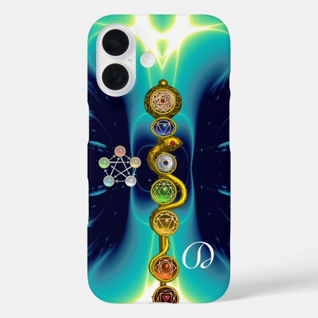 ROD OF ASCLEPIUS 7 CHAKRAS,YOGA ,SPIRITUAL ENERGY Case-Mate iPhone CASE (Back)
