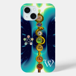 ROD OF ASCLEPIUS 7 CHAKRAS,YOGA ,SPIRITUAL ENERGY iPhone 15 CASE