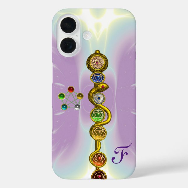 ROD OF ASCLEPIUS 7 CHAKRAS,YOGA ,SPIRITUAL ENERGY Case-Mate iPhone CASE (Back)