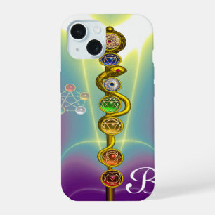ROD OF ASCLEPIUS 7 CHAKRAS,YOGA ,SPIRITUAL ENERGY iPhone 15 CASE