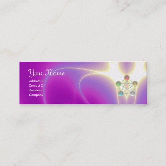 ROD OF ASCLEPIUS,7 CHAKRAS,YOGA ,SPIRITUAL ENERGY MINI BUSINESS CARD (Front)