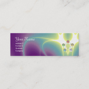 ROD OF ASCLEPIUS,7 CHAKRAS,YOGA ,SPIRITUAL ENERGY MINI BUSINESS CARD