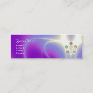 ROD OF ASCLEPIUS,7 CHAKRAS,YOGA ,SPIRITUAL ENERGY MINI BUSINESS CARD