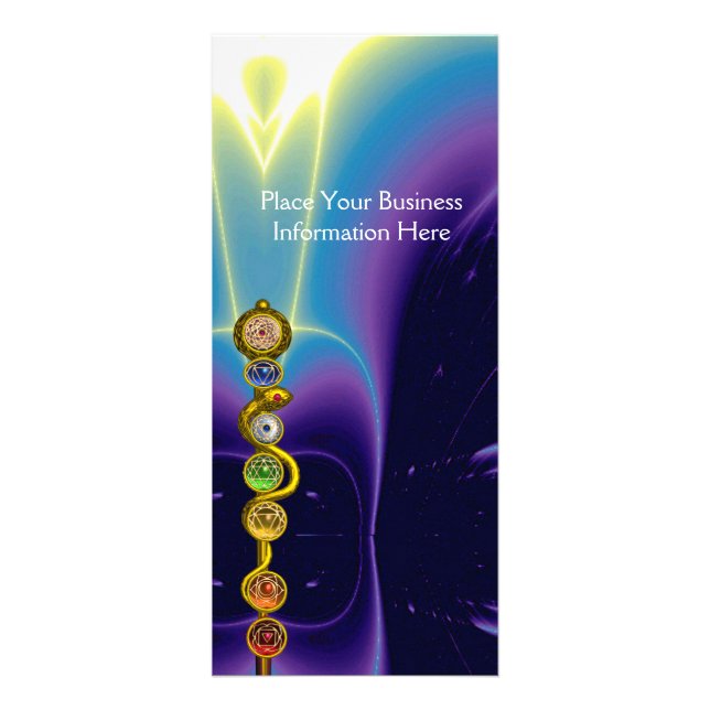 ROD OF ASCLEPIUS,7 CHAKRAS,YOGA ,SPIRITUAL ENERGY RACK CARD (Front)