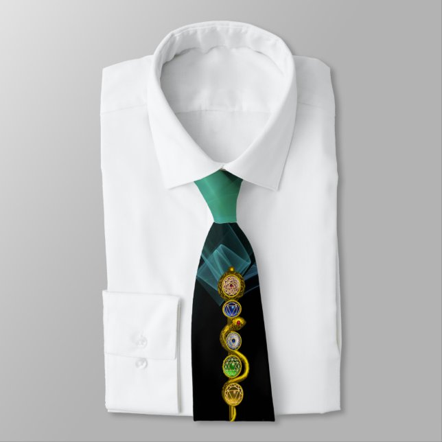 ROD OF ASCLEPIUS 7 CHAKRAS,YOGA ,SPIRITUAL ENERGY TIE (Tied)