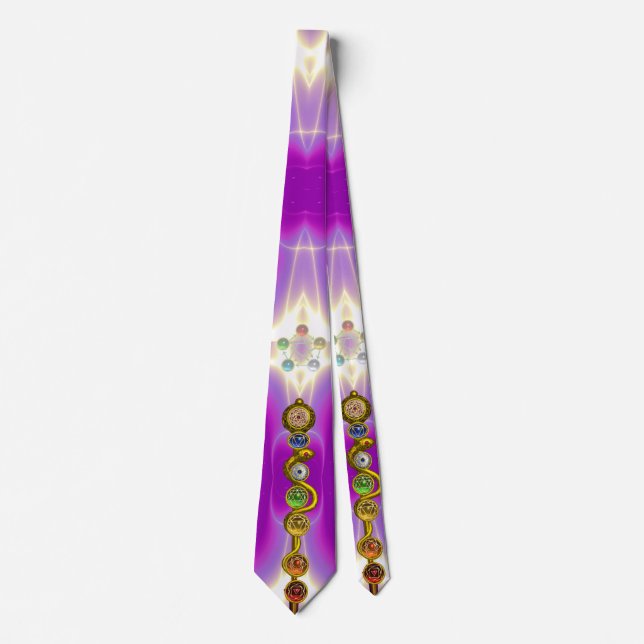 ROD OF ASCLEPIUS 7 CHAKRAS,YOGA ,SPIRITUAL ENERGY TIE (Front)