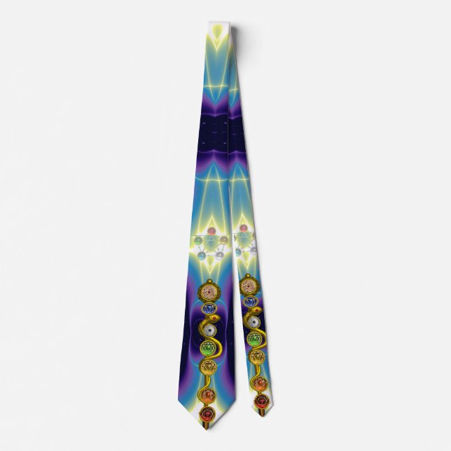 ROD OF ASCLEPIUS 7 CHAKRAS,YOGA ,SPIRITUAL ENERGY TIE (Front)