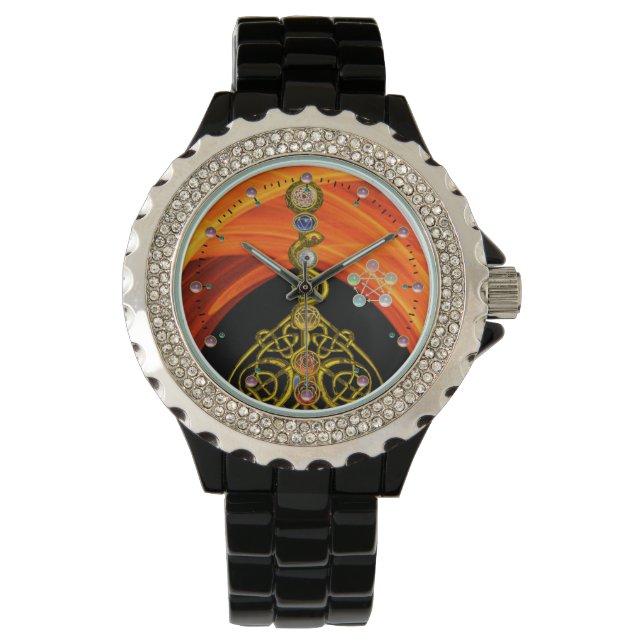 ROD OF ASCLEPIUS 7 CHAKRAS,YOGA ,SPIRITUAL ENERGY WATCH (Front)