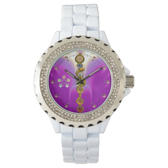 ROD OF ASCLEPIUS 7 CHAKRAS,YOGA ,SPIRITUAL ENERGY WATCH (Front)