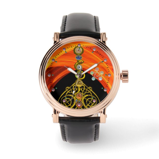 ROD OF ASCLEPIUS 7 CHAKRAS,YOGA ,SPIRITUAL ENERGY WATCH (Front)