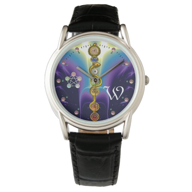 ROD OF ASCLEPIUS 7 CHAKRAS,YOGA ,SPIRITUAL ENERGY WATCH (Front)