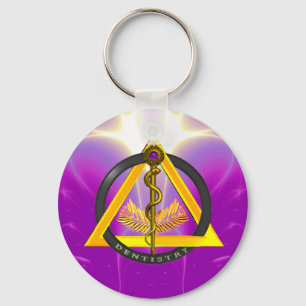 ROD OF ASCLEPIUS DENTIST DENTISTRY KEY RING