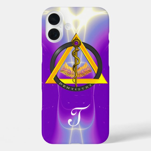 ROD OF ASCLEPIUS DENTIST DENTISTRY MONOGRAM Case-Mate iPhone CASE (Back)