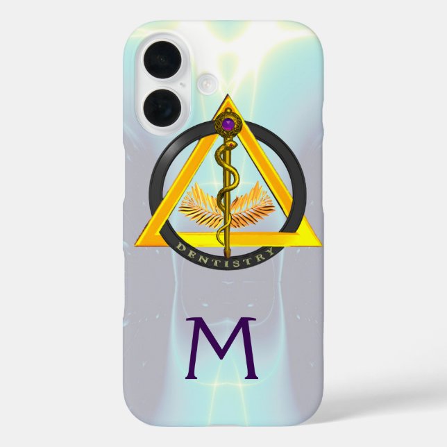 ROD OF ASCLEPIUS DENTIST DENTISTRY MONOGRAM Case-Mate iPhone CASE (Back)