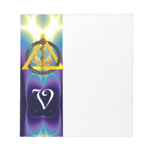 ROD OF ASCLEPIUS DENTIST DENTISTRY MONOGRAM NOTEPAD