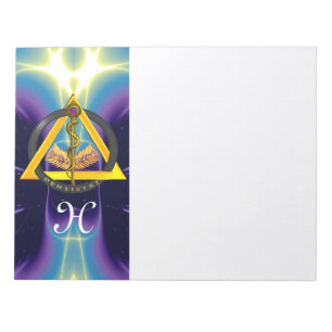 ROD OF ASCLEPIUS DENTIST DENTISTRY MONOGRAM NOTEPAD