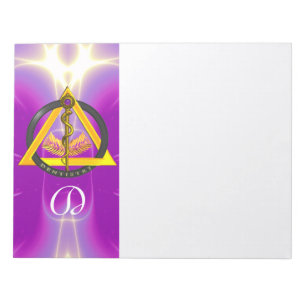 ROD OF ASCLEPIUS DENTIST DENTISTRY MONOGRAM NOTEPAD