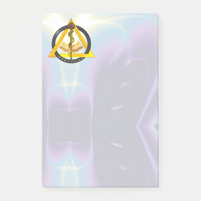 ROD OF ASCLEPIUS DENTIST DENTISTRY SYMBOL Blue Post-it Notes (Front)