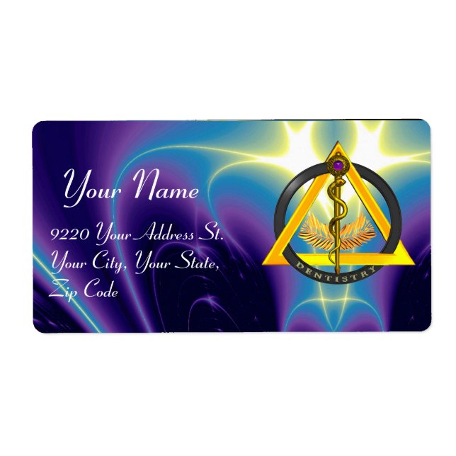 ROD OF ASCLEPIUS DENTIST DENTISTRY SYMBOL ,Purple (Front)