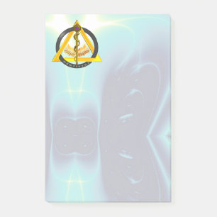 ROD OF ASCLEPIUS DENTIST DENTISTRY SYMBOL ,Teal Post-it Notes