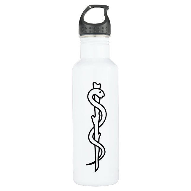 Rod of Asclepius [medical symbol] 710 Ml Water Bottle (Front)