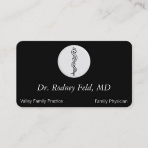 Rod of Asclepius [medical symbol] Business Card