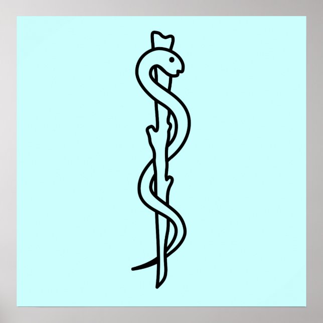 Rod of Asclepius [medical symbol] Poster (Front)