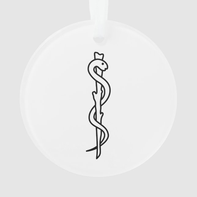 Rod of Asclepius Ornament (Back)