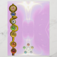 ROD OF ASCLEPIUS WITH 7 CHAKRAS ,SPIRITUAL ENERGY