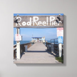 Rod & Reel Pier Canvas Print