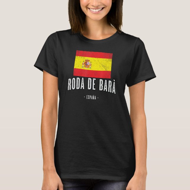 Roda de Bar Spain ES Flag City   Bandera Ropa T-Shirt (Front)