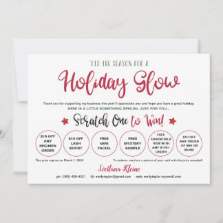 Rodan and Fields Christmas Scratch Off Cards