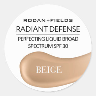 Rodan and Fields Radiant Defence Stickers Beige