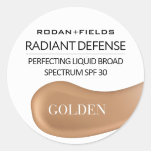 Rodan and Fields Radiant Defence Stickers Golden
