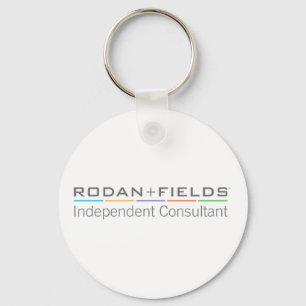 Rodan + Fields white keychain