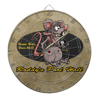 Roddy Rat Cartoon Rat Fink Billiards Pool Hall Dartboard