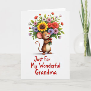 Rodent Bouquet Sweet Mothers Day Card